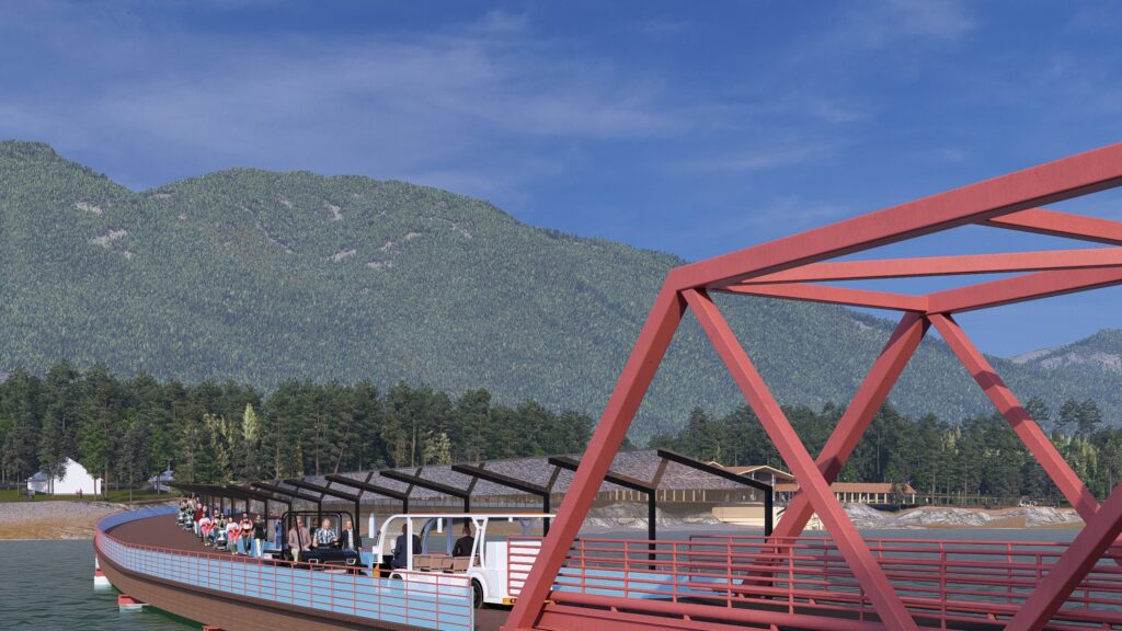 Walkway leading to Welcome Center